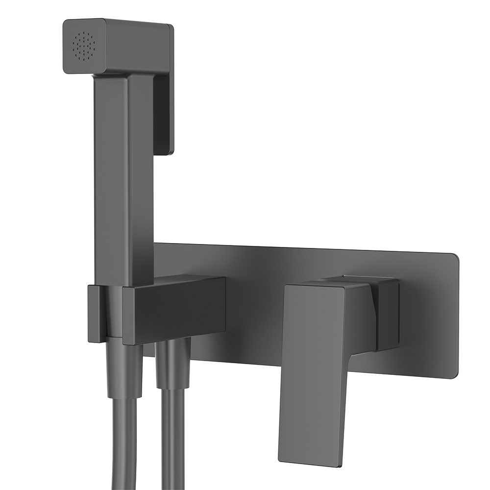 Смеситель скрытого монтажа для гигиенического душа Splenka S01.52.09, графит