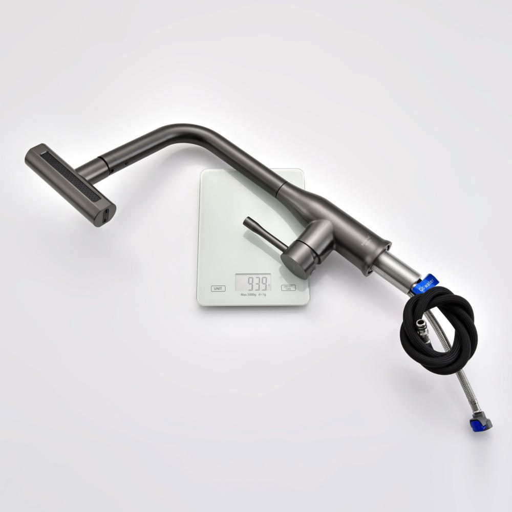 Смеситель для кухни с выдвижным изливом Splenka S206.49.09, графит — изображение 2