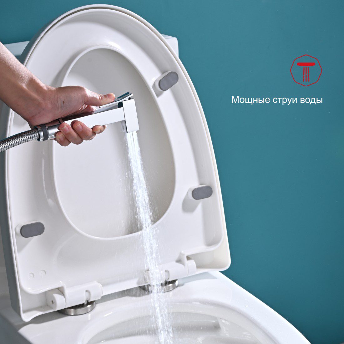 Смеситель для умывальника с гигиеническим душем Raglo R01.12 — изображение 5