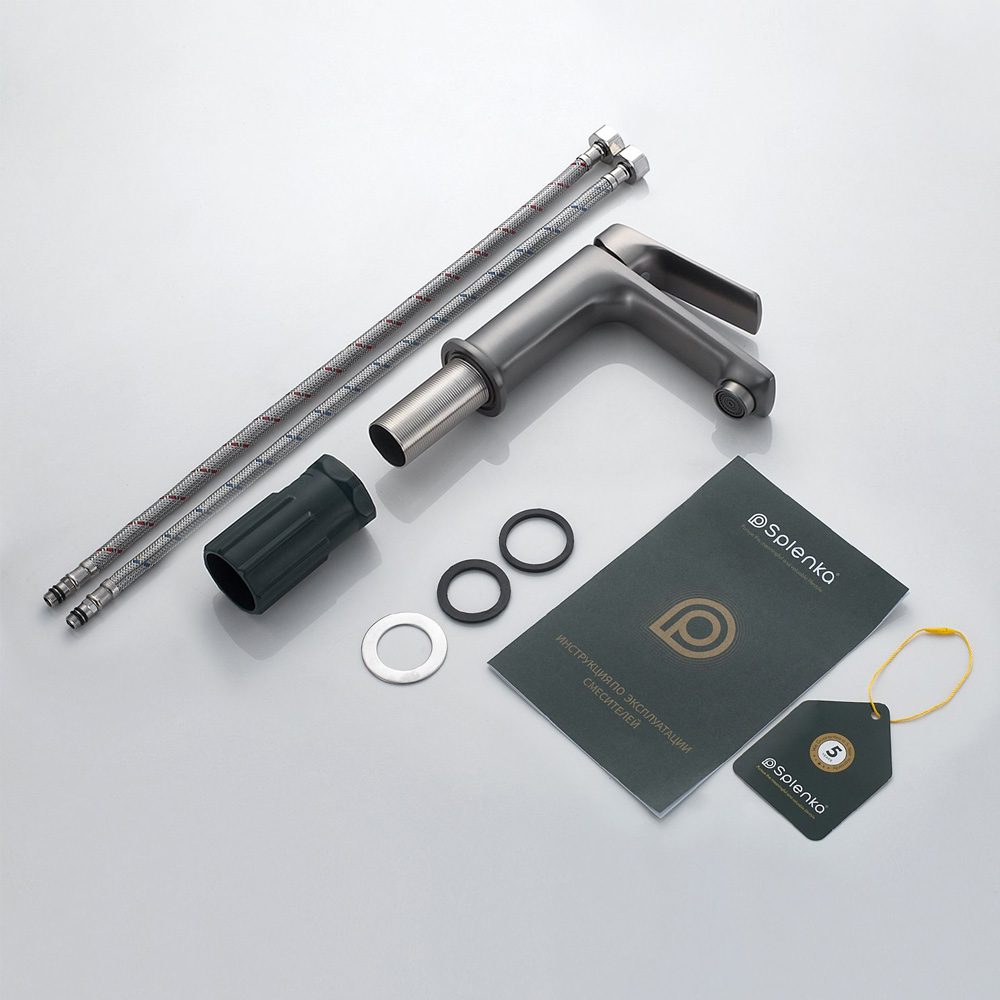 Смеситель для умывальника Splenka S30.10.09, графит — изображение 7