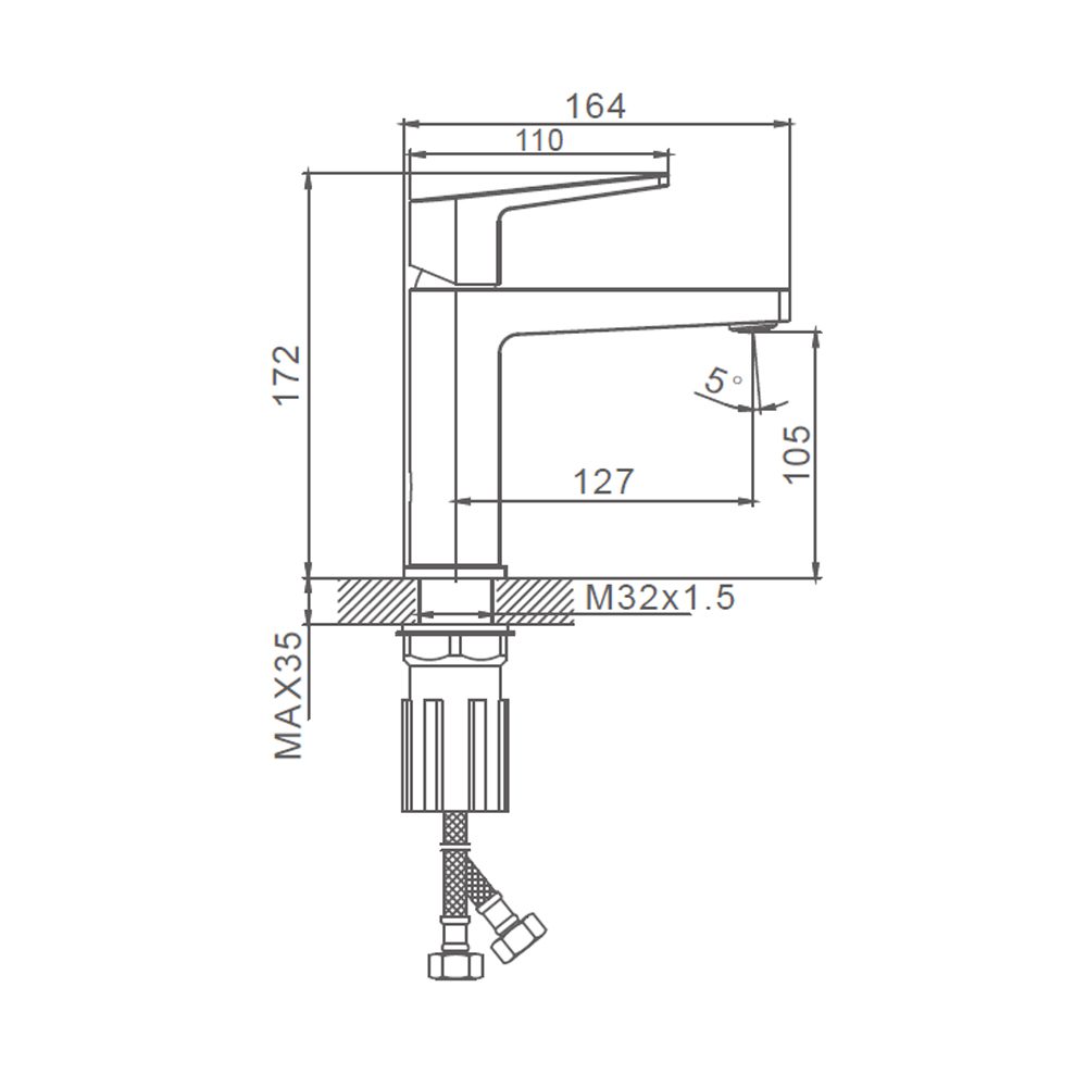 Смеситель для умывальника Splenka S02.10 — изображение 2