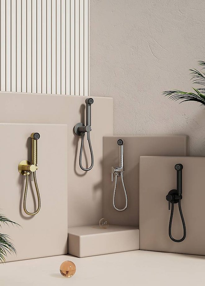 Смеситель скрытого монтажа для гигиенического душа Splenka S99.52.06, чёрный — изображение 3