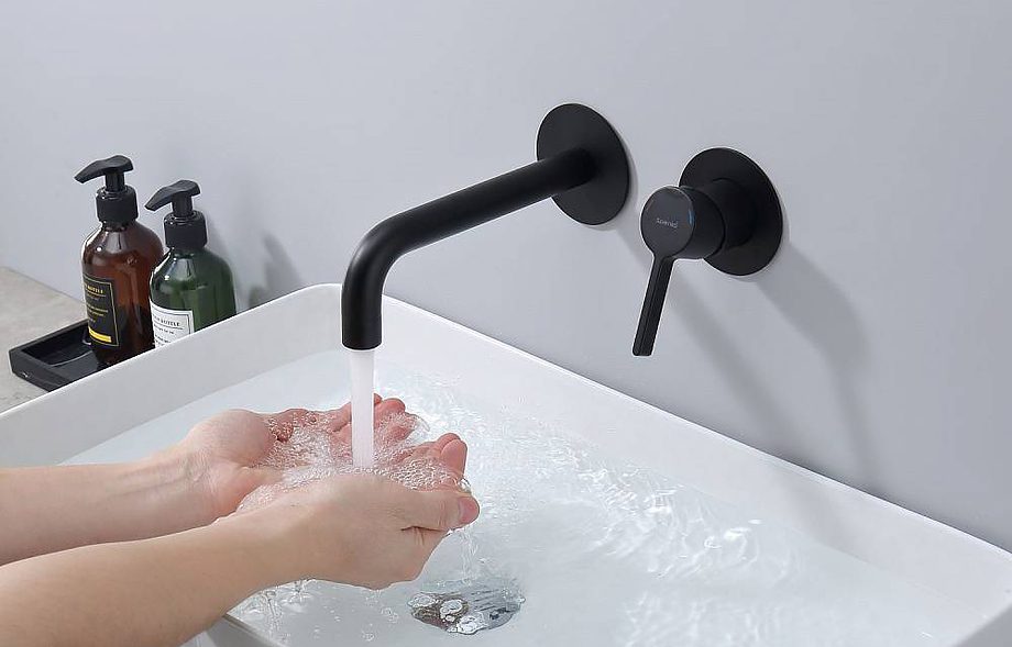 Смеситель скрытого монтажа для умывальника Splenka S221.11.06, чёрный — изображение 6