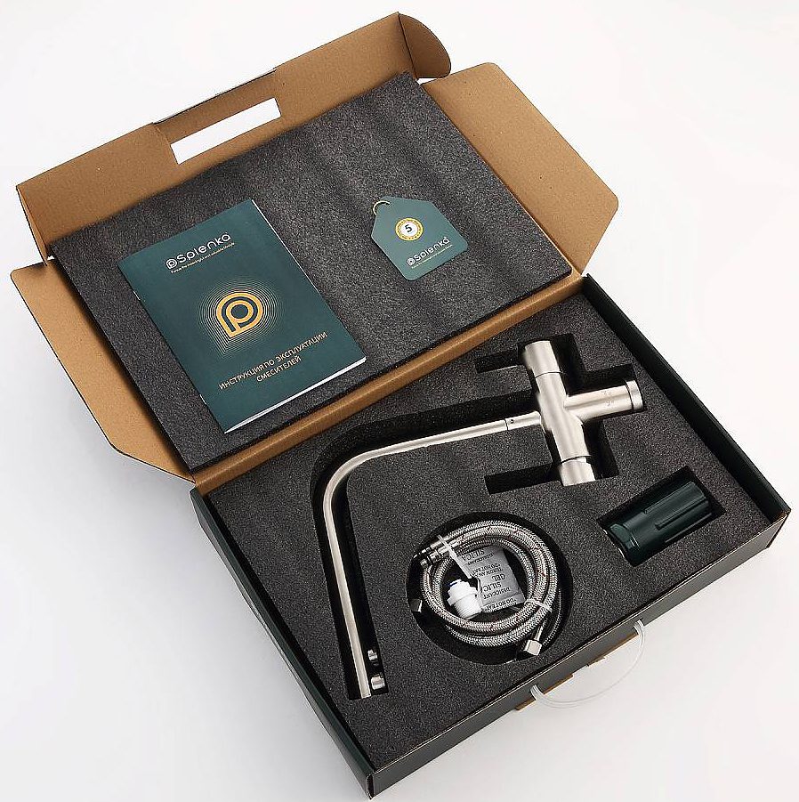 Смеситель для кухни под фильтр Splenka S70.61.05, сатин — изображение 10