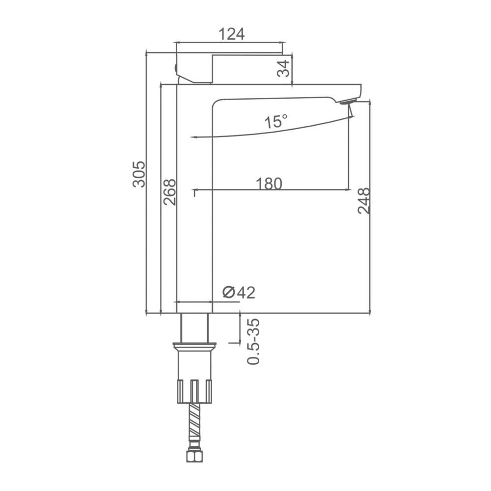 Смеситель для умывальника Splenka S221.15.03, золотой сатин — изображение 5