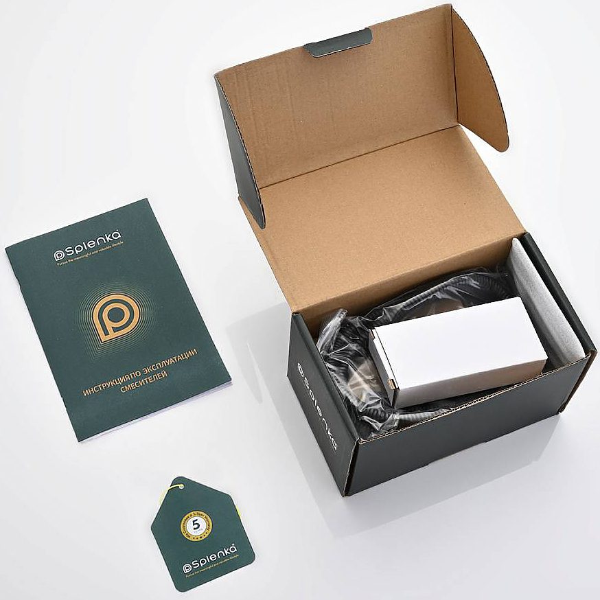 Смеситель скрытого монтажа для гигиенического душа Splenka S30.53.06, чёрный — изображение 10