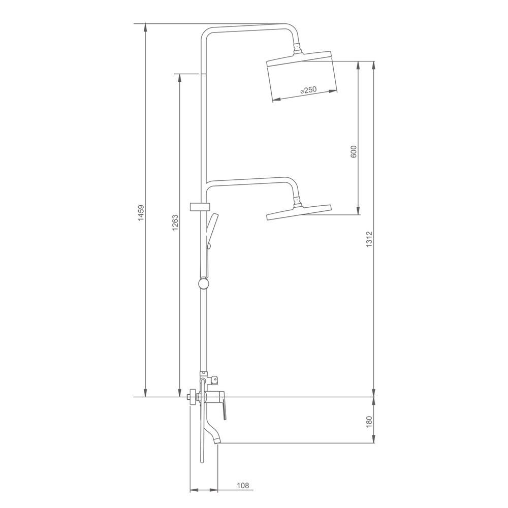 Душевая система Splenka S50.24.03, золотой сатин — изображение 10