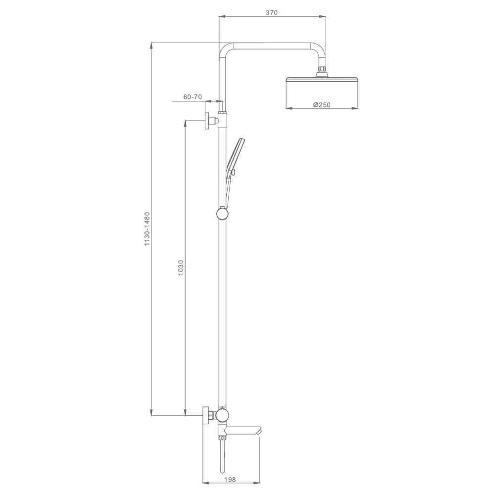 Душевая система Splenka S223.24.05, сатин — изображение 2