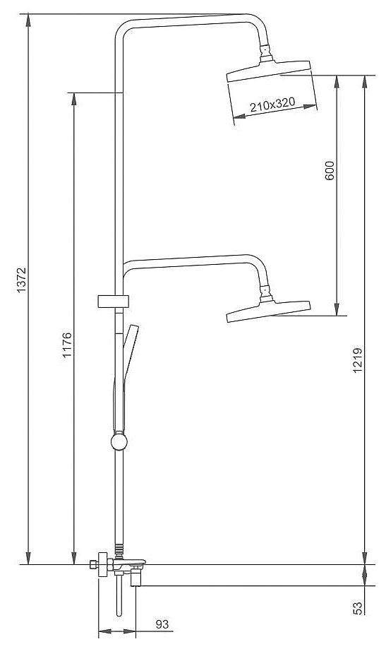 Душевая система Splenka S52.24.06, чёрный — изображение 2