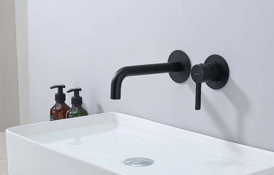 Смеситель скрытого монтажа для умывальника Splenka S221.11.06, чёрный — изображение 4