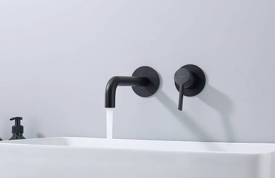 Смеситель скрытого монтажа для умывальника Splenka S221.11.06, чёрный — изображение 3