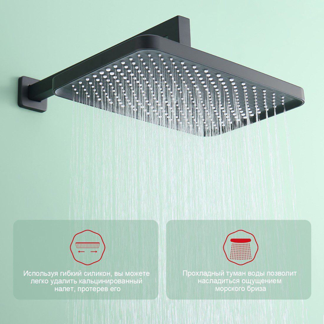 Душевая система скрытого монтажа Raglo R01.27.06, чёрный — изображение 4