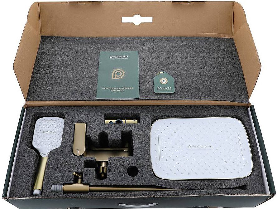 Душевая система Splenka S31.24.03, золотой сатин — изображение 12