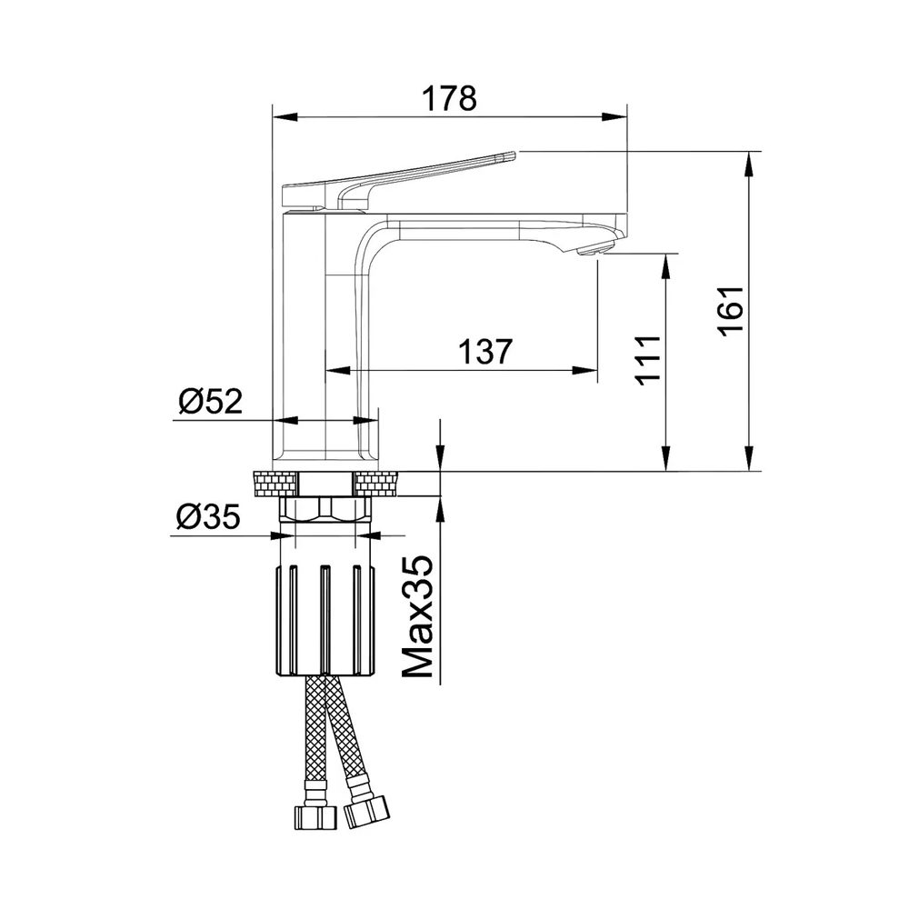 Смеситель для умывальника Splenka S40.10 — изображение 2