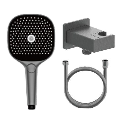 Душевой набор держатель + лейка Raglo R476.40.09, графит