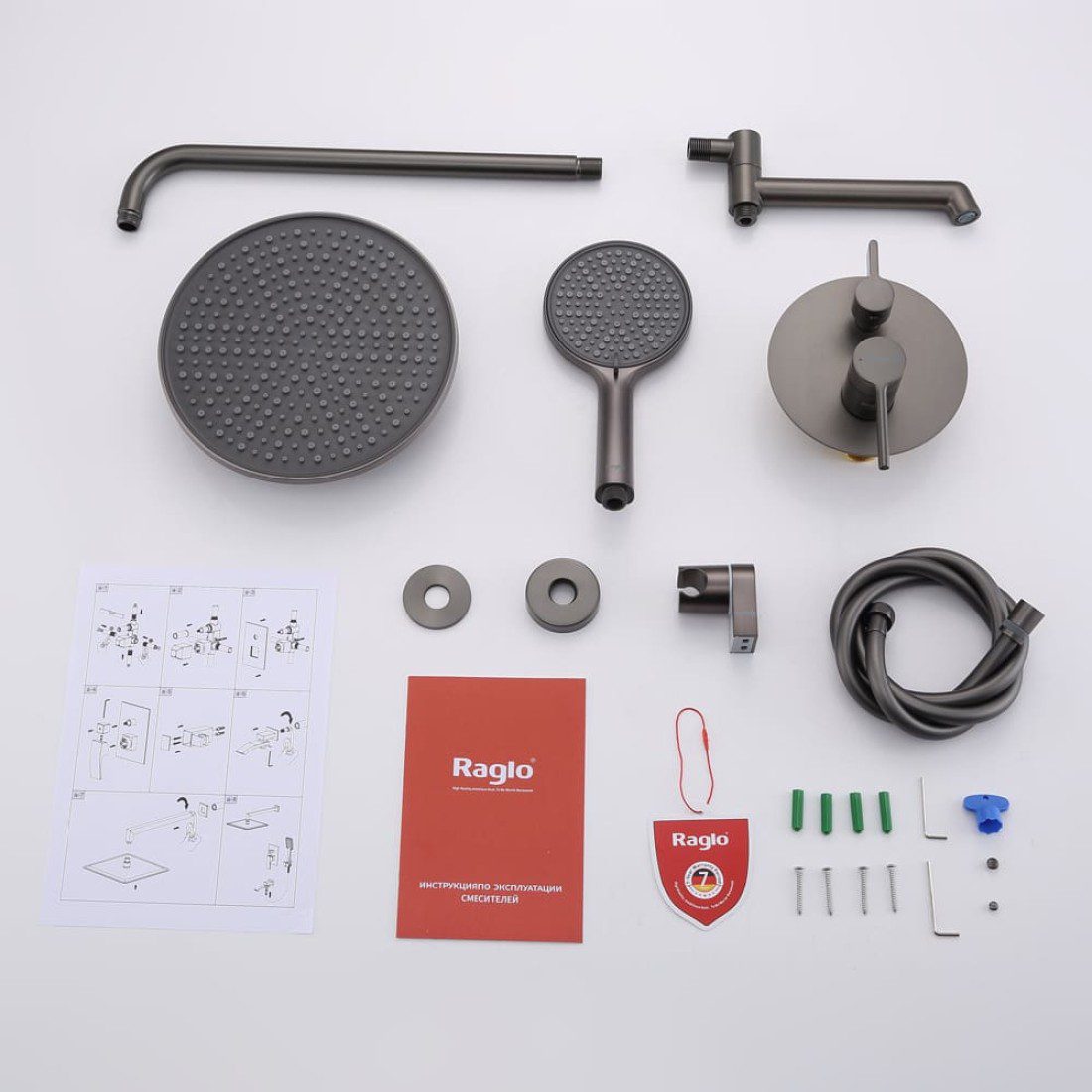 Душевая система скрытого монтажа Raglo R20.27.09, графит — изображение 8