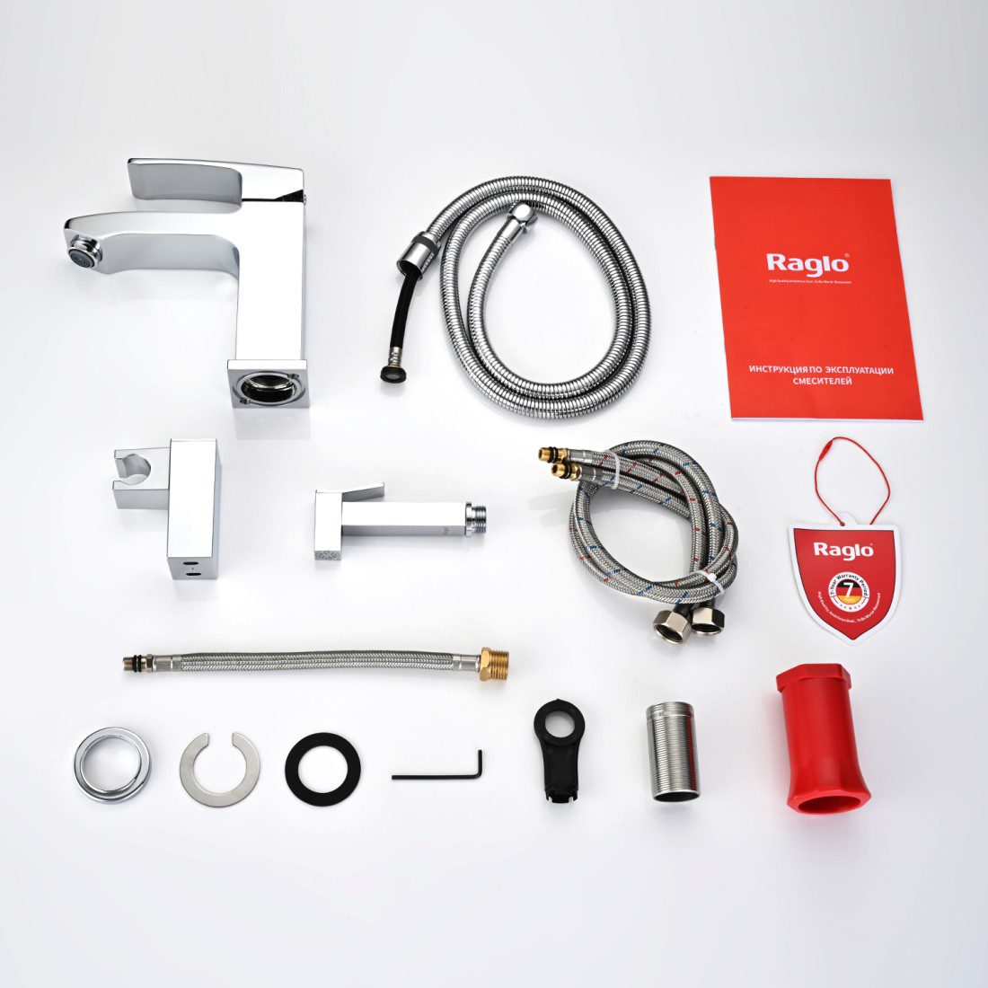 Смеситель для умывальника с гигиеническим душем Raglo R01.12 — изображение 7