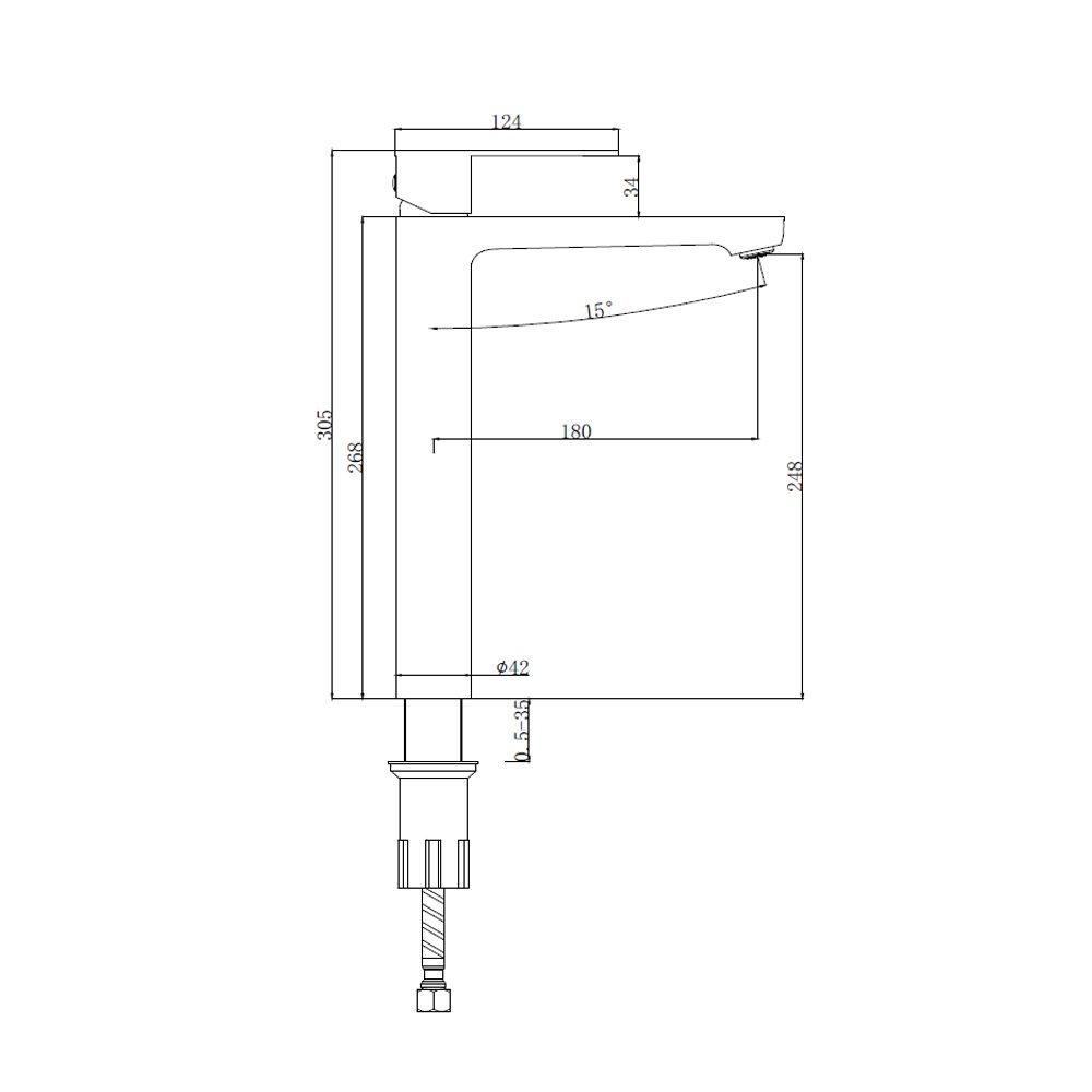 Смеситель для умывальника Splenka S222.15.05, сатин — изображение 2