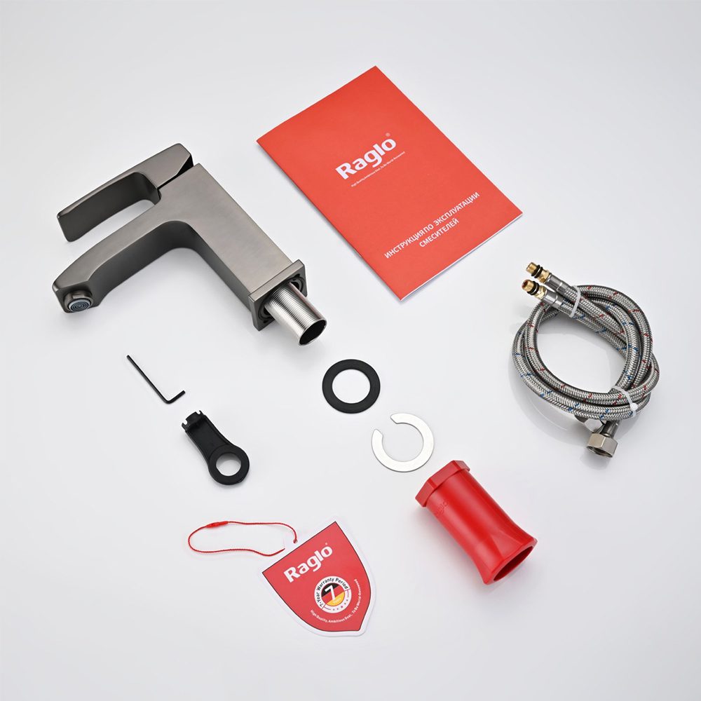 Смеситель для умывальника Raglo R01.10.09, графит — изображение 7