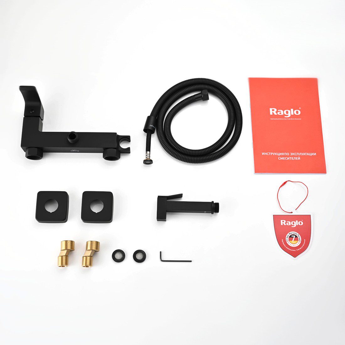 Смеситель для гигиенического душа Raglo R01.51.06, чёрный — изображение 7