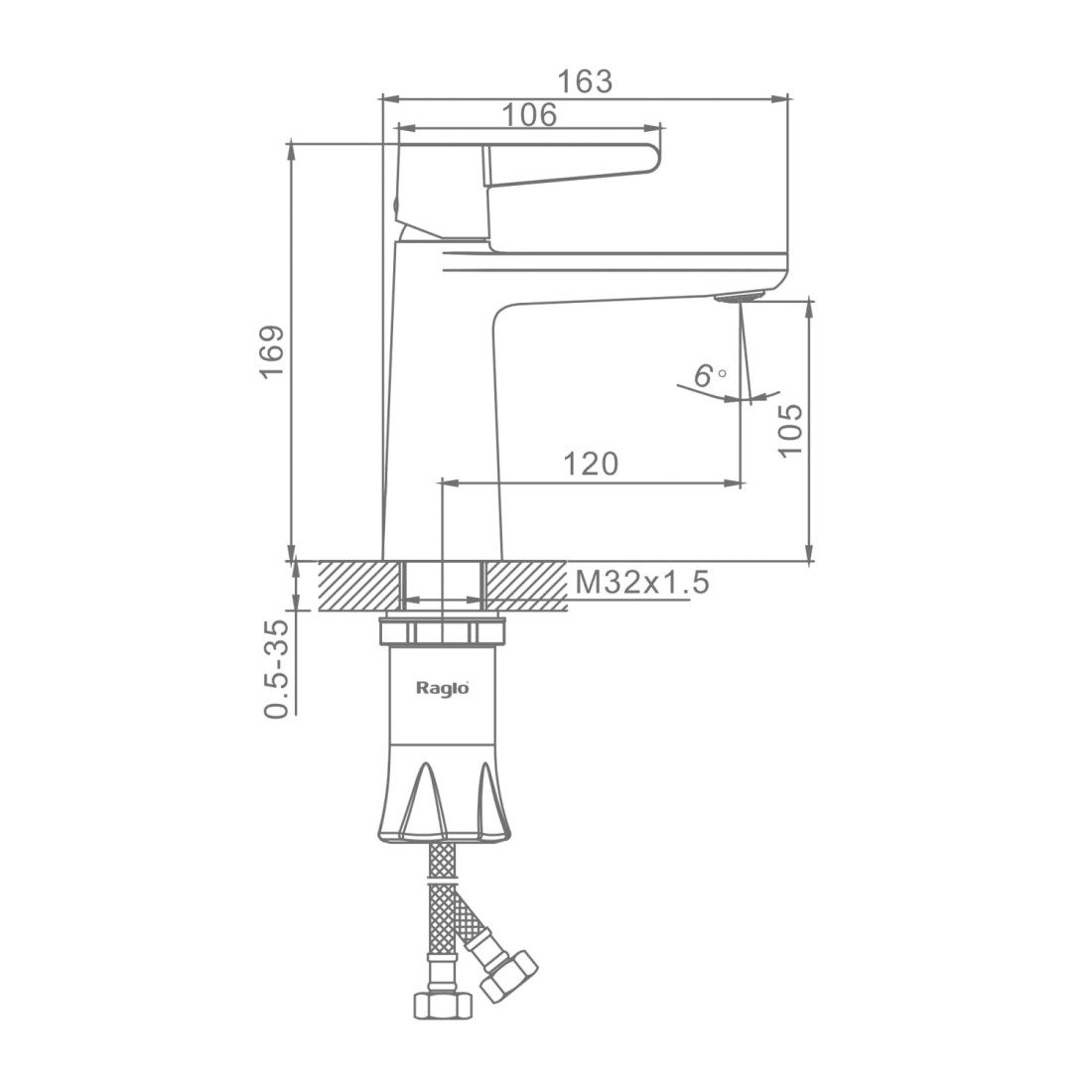 Смеситель для умывальника Raglo R32.10 — изображение 8