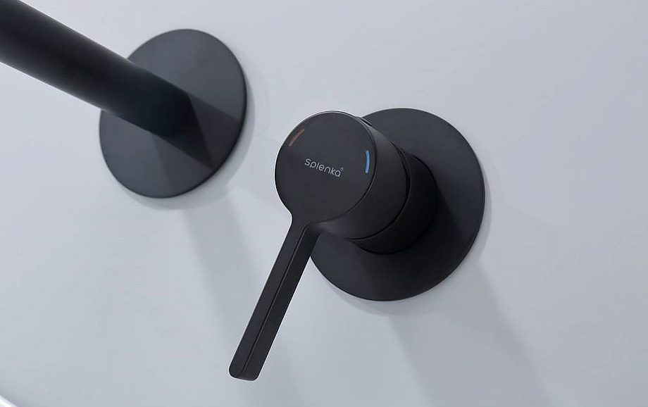 Смеситель скрытого монтажа для умывальника Splenka S221.11.06, чёрный — изображение 8