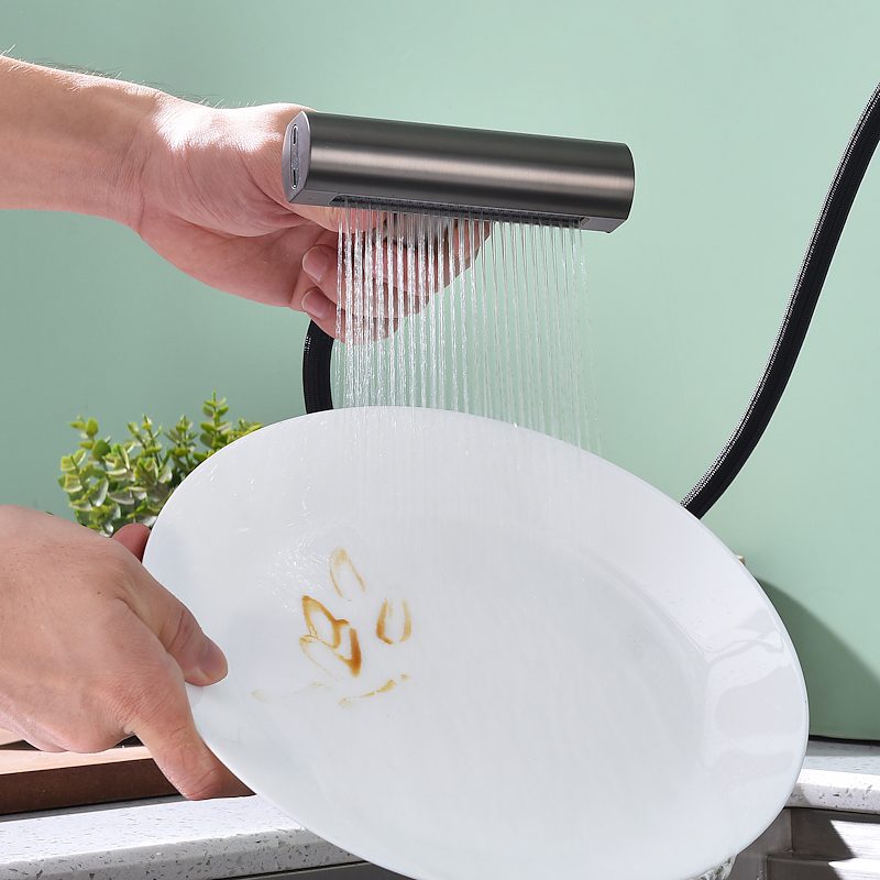 Смеситель для кухни с выдвижным изливом Splenka S206.49.09, графит — изображение 10