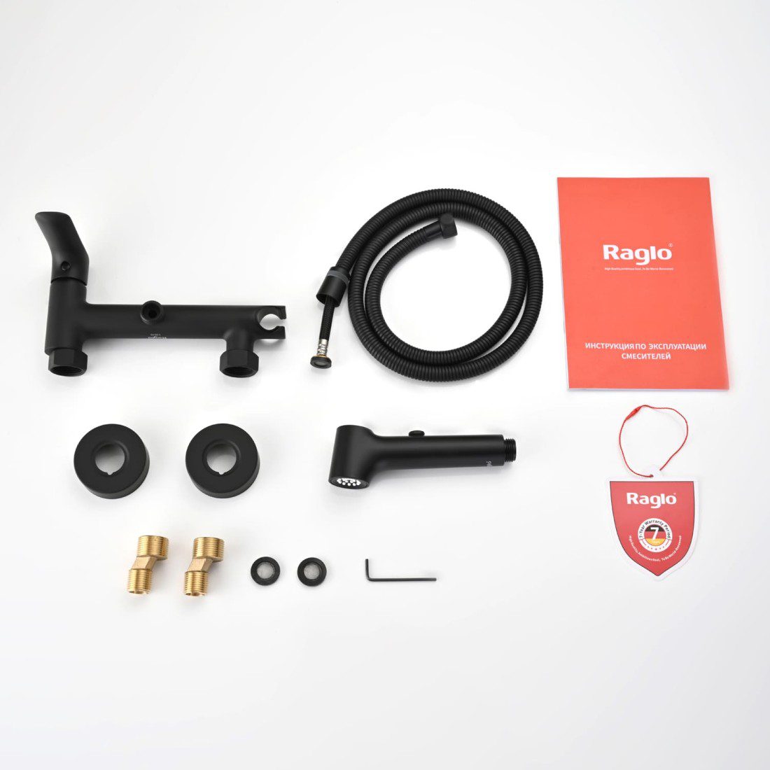 Смеситель для гигиенического душа Raglo R03.51.06, чёрный — изображение 7