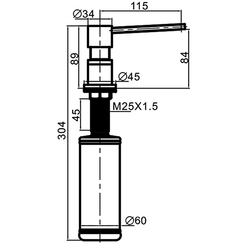 Дозатор для моющего средства Gappo G402-5, сатин — изображение 2