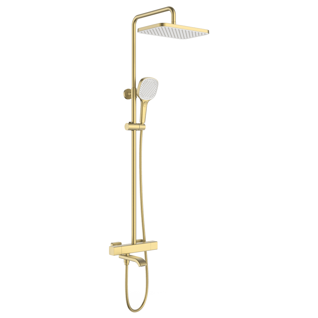 Душевая система с термостатическим смесителем Raglo R22.26.03, золотой сатин