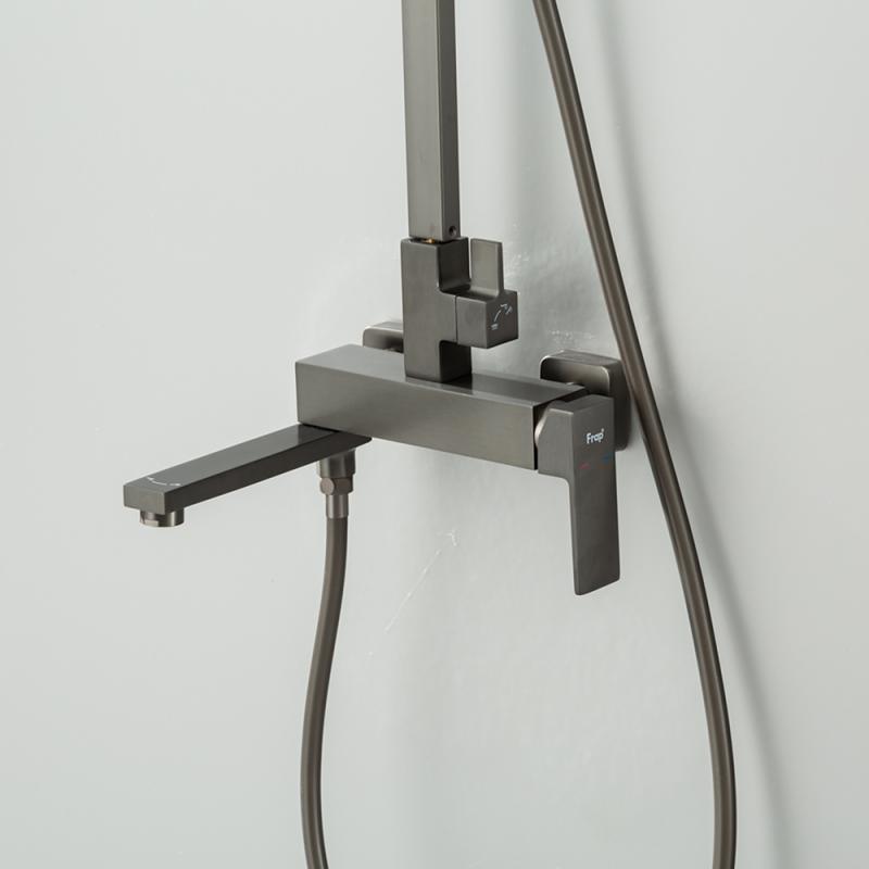 Душевая система Frap F2491-9, оружейная сталь — изображение 7