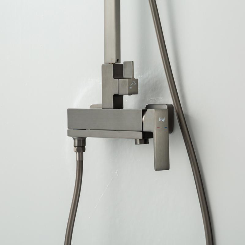 Душевая система Frap F2491-9, оружейная сталь — изображение 8