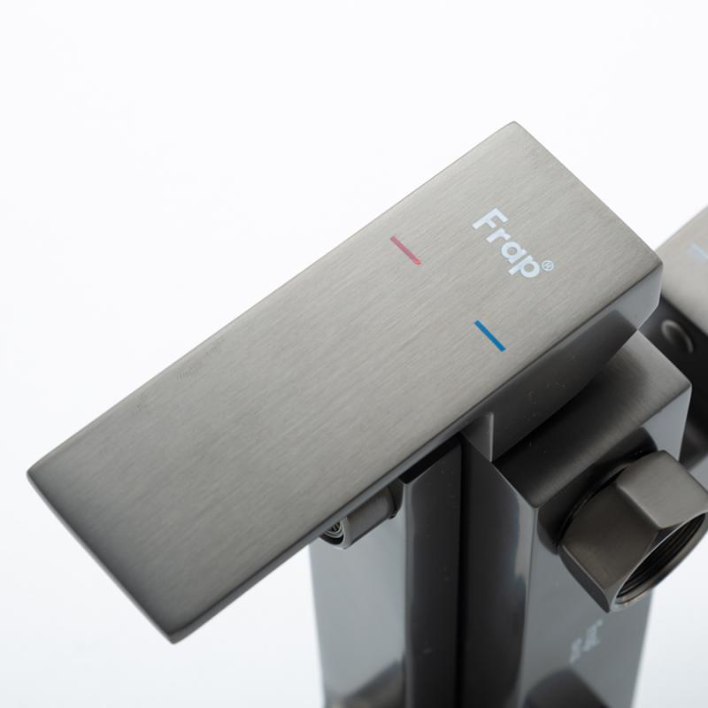 Душевая система Frap F2491-9, оружейная сталь — изображение 14