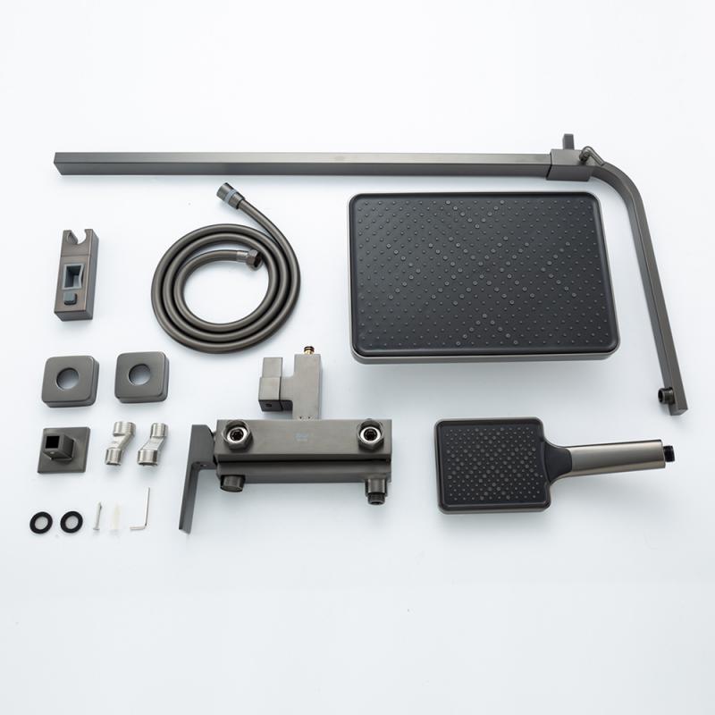 Душевая система Frap F2491-9, оружейная сталь — изображение 19