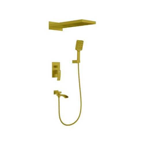 Душевая система скрытого монтажа Gappo G7107-73, золотой сатин