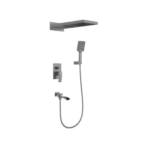 Душевая система скрытого монтажа Gappo G7107-79, оружейная сталь