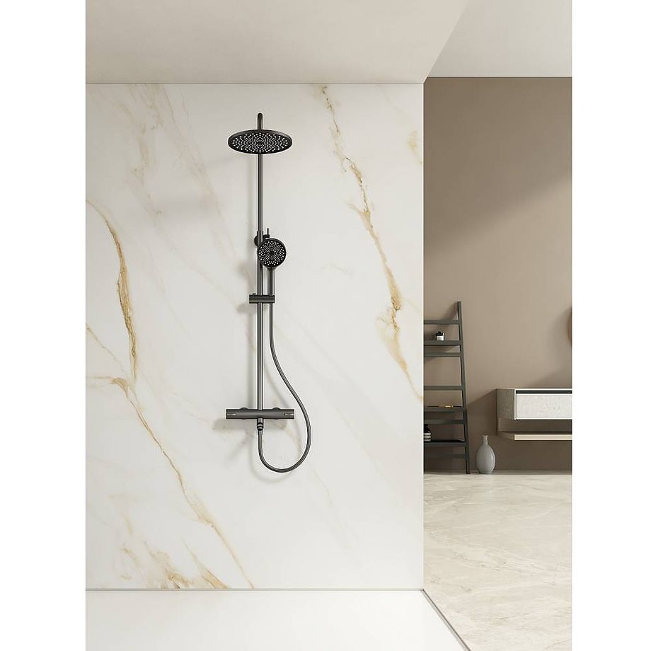 Душевая система с термостатическим смесителем Splenka S223.26.09, графит — изображение 3