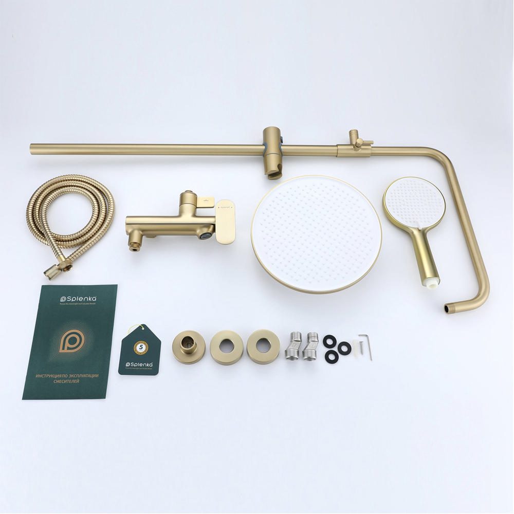 Душевая система Splenka S41.24.03, золотой сатин — изображение 8