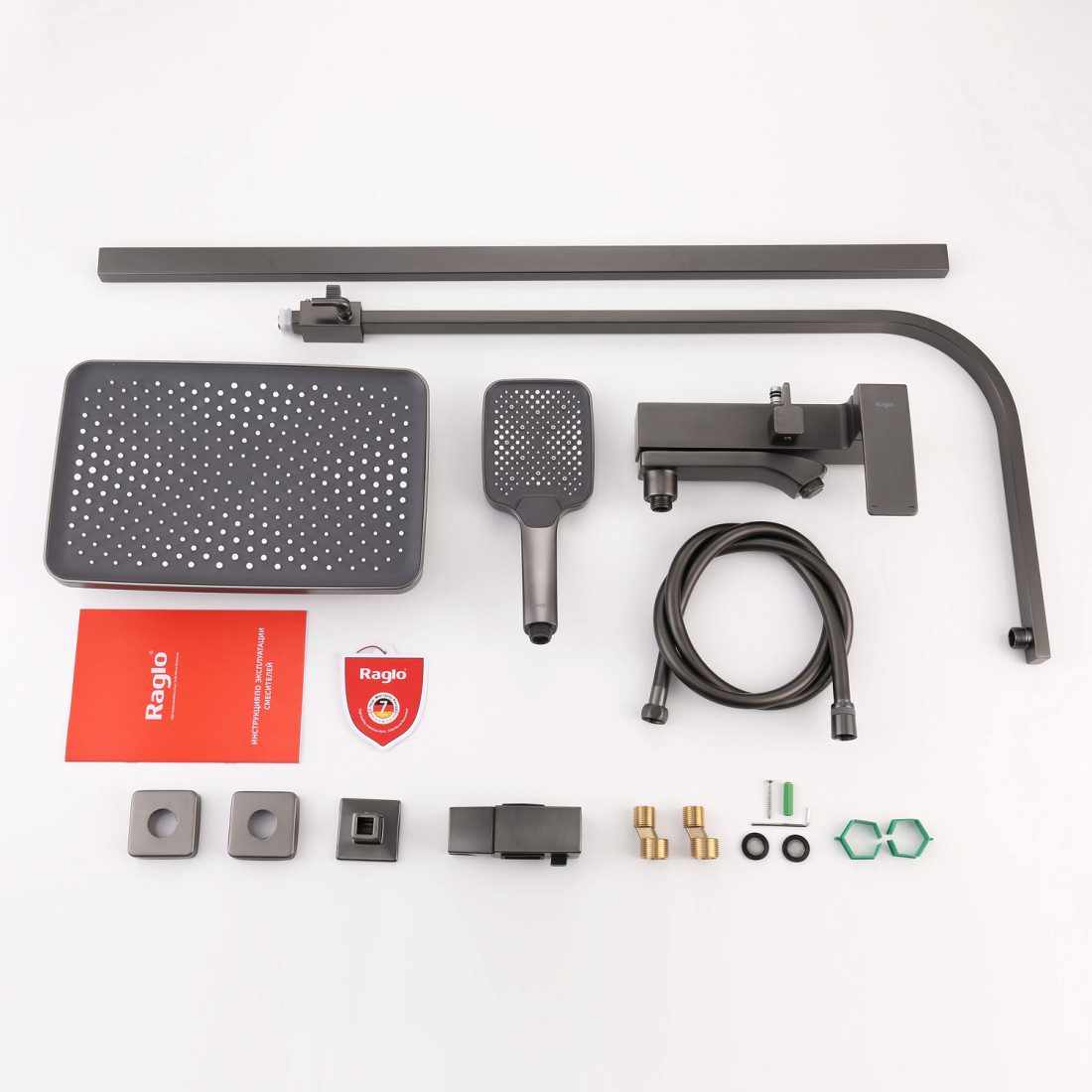 Душевая система с термостатическим смесителем Raglo R01.26.09, графит — изображение 8
