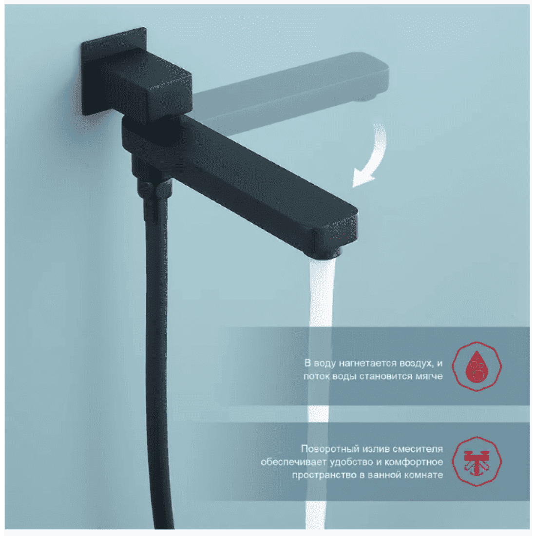 Душевая система скрытого монтажа Raglo R30.27.06, чёрный — изображение 8