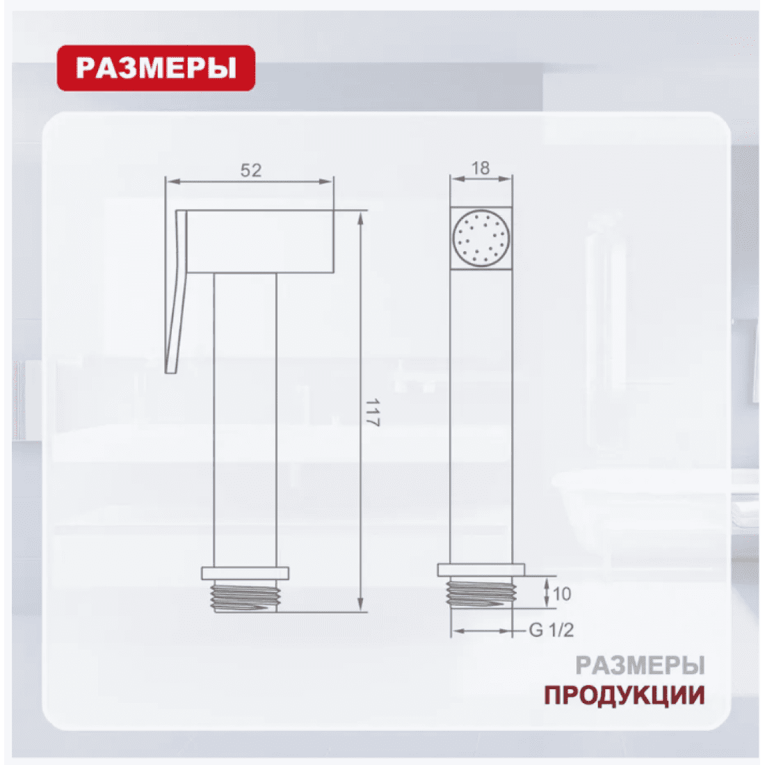 Гигиеническая лейка Raglo R460.04.06, чёрный — изображение 2