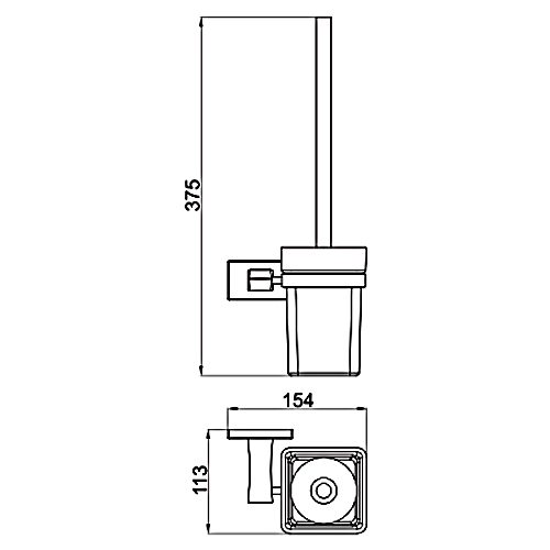 Ёршик для унитаза Gappo G0710-6, настенный, чёрный — изображение 2