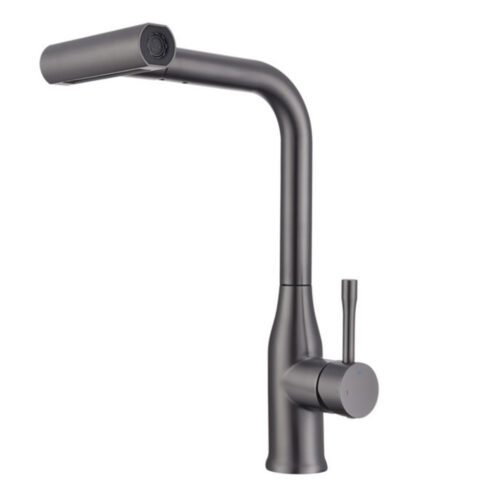 Смеситель для кухни с выдвижным изливом Splenka S206.49.09, графит