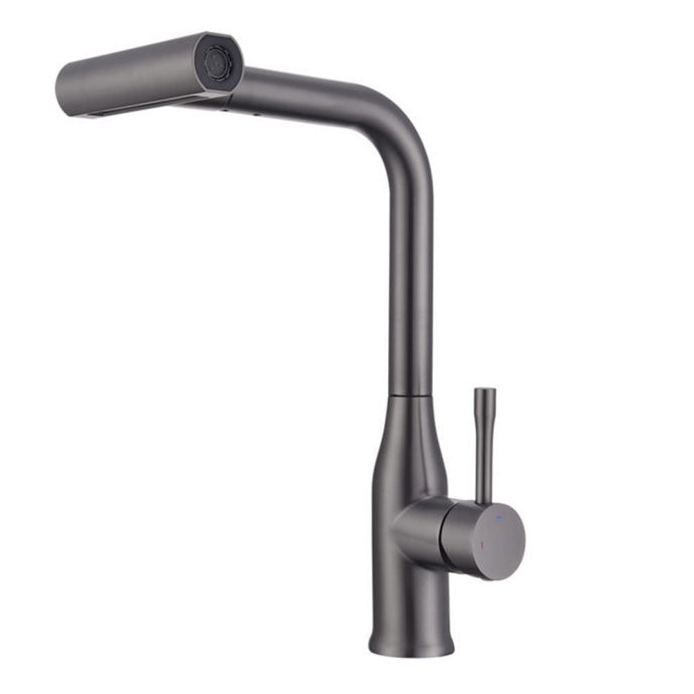 Смеситель для кухни с выдвижным изливом Splenka S206.49.09, графит