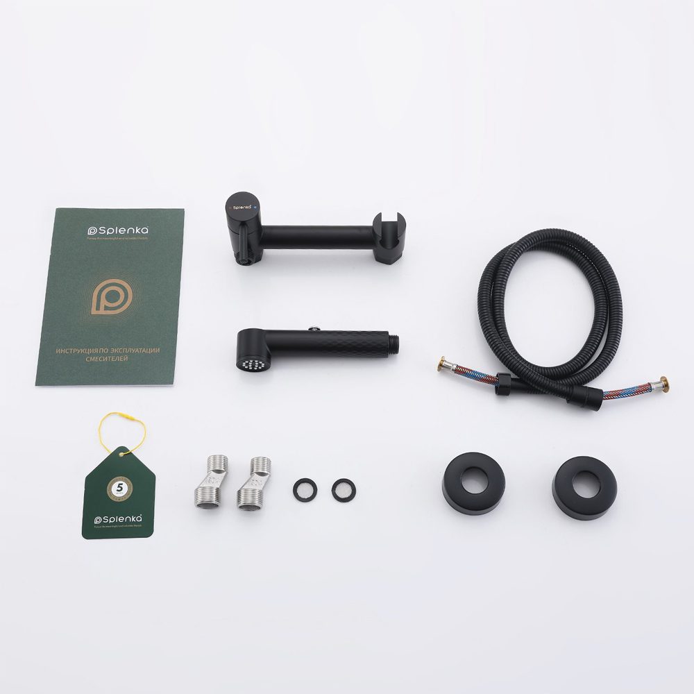 Смеситель для гигиенического душа Splenka S99.51.06, чёрный — изображение 9