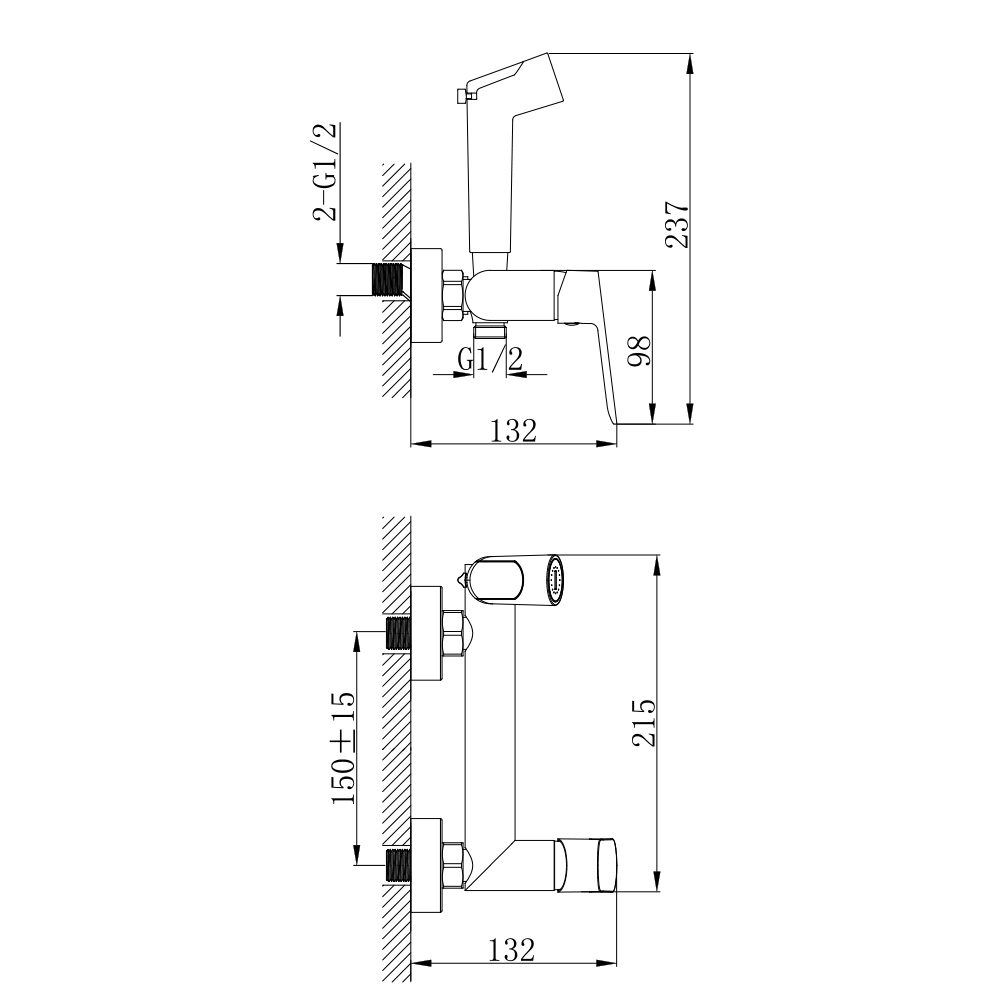 Смеситель для гигиенического душа Splenka S41.51.03, золотой сатин — изображение 2