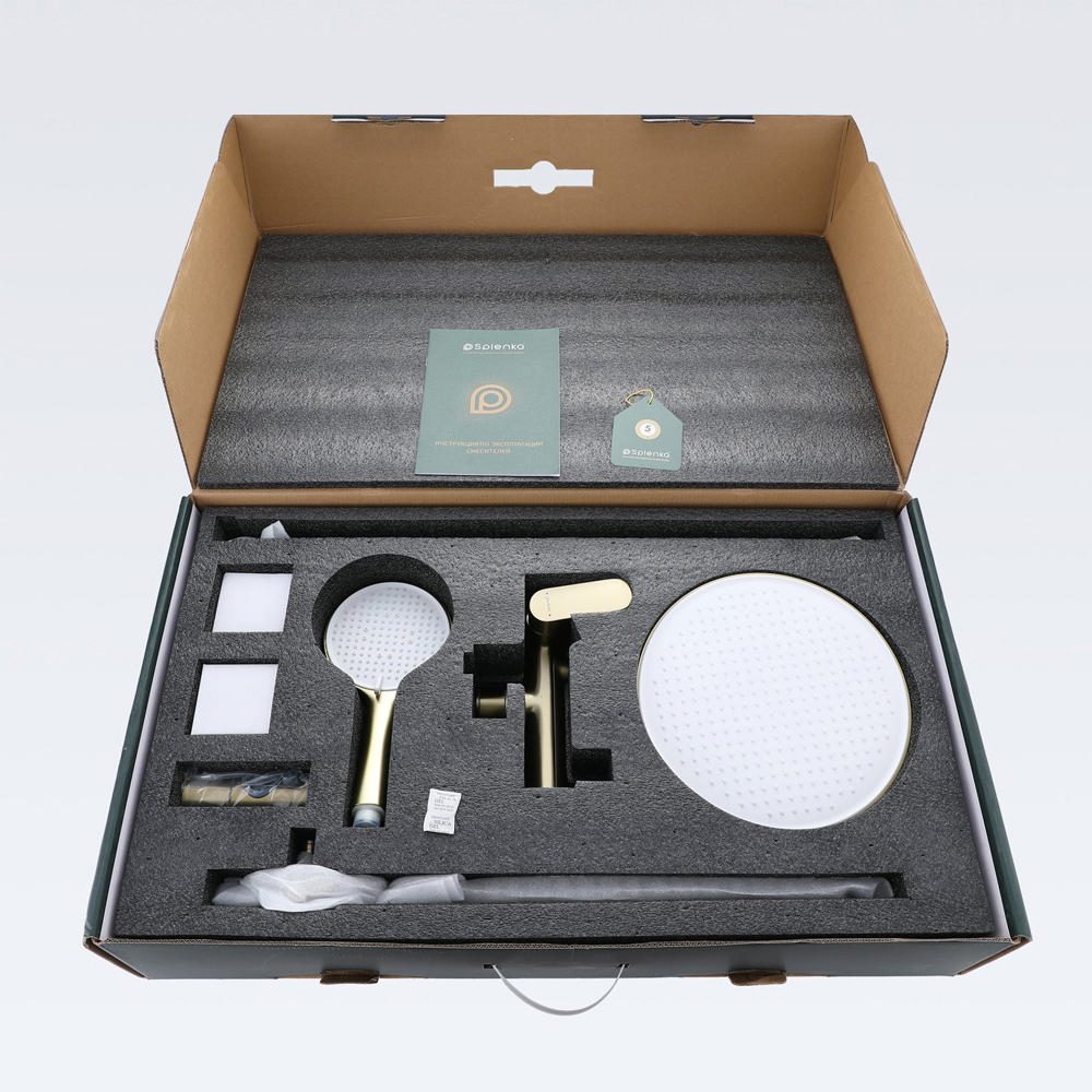 Душевая система Splenka S41.24.03, золотой сатин — изображение 9