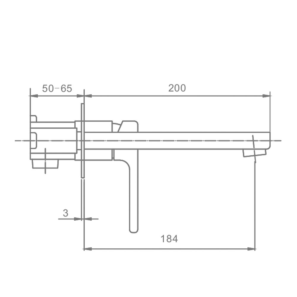 Смеситель скрытого монтажа для умывальника Raglo R30.11.06, чёрный — изображение 2