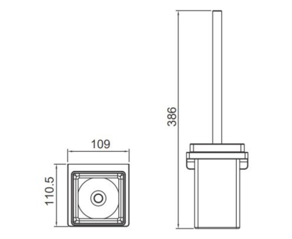 Ёршик для унитаза Gappo G30810-9, настенный, оружейная сталь — изображение 2