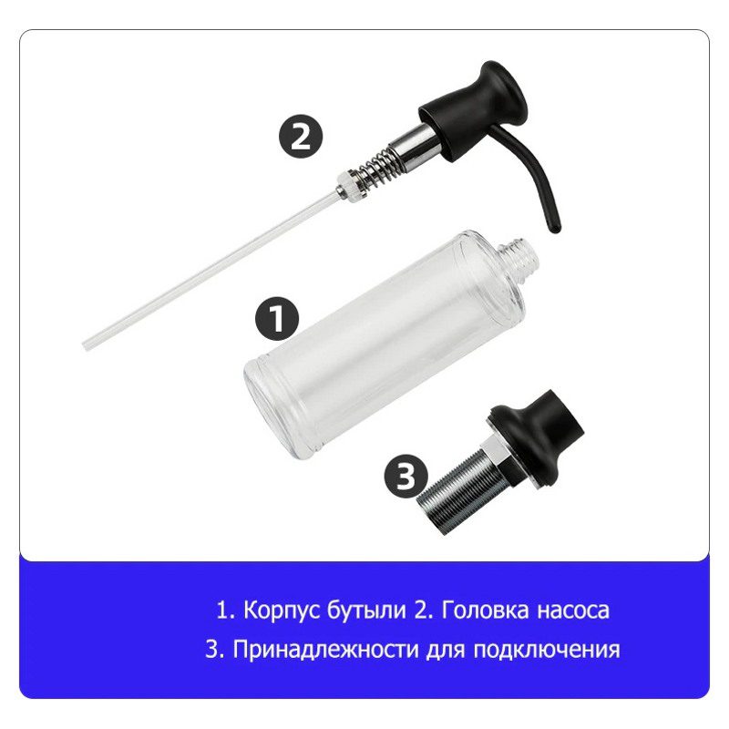 Дозатор для моющего средства Gappo G403-1, чёрный — изображение 6